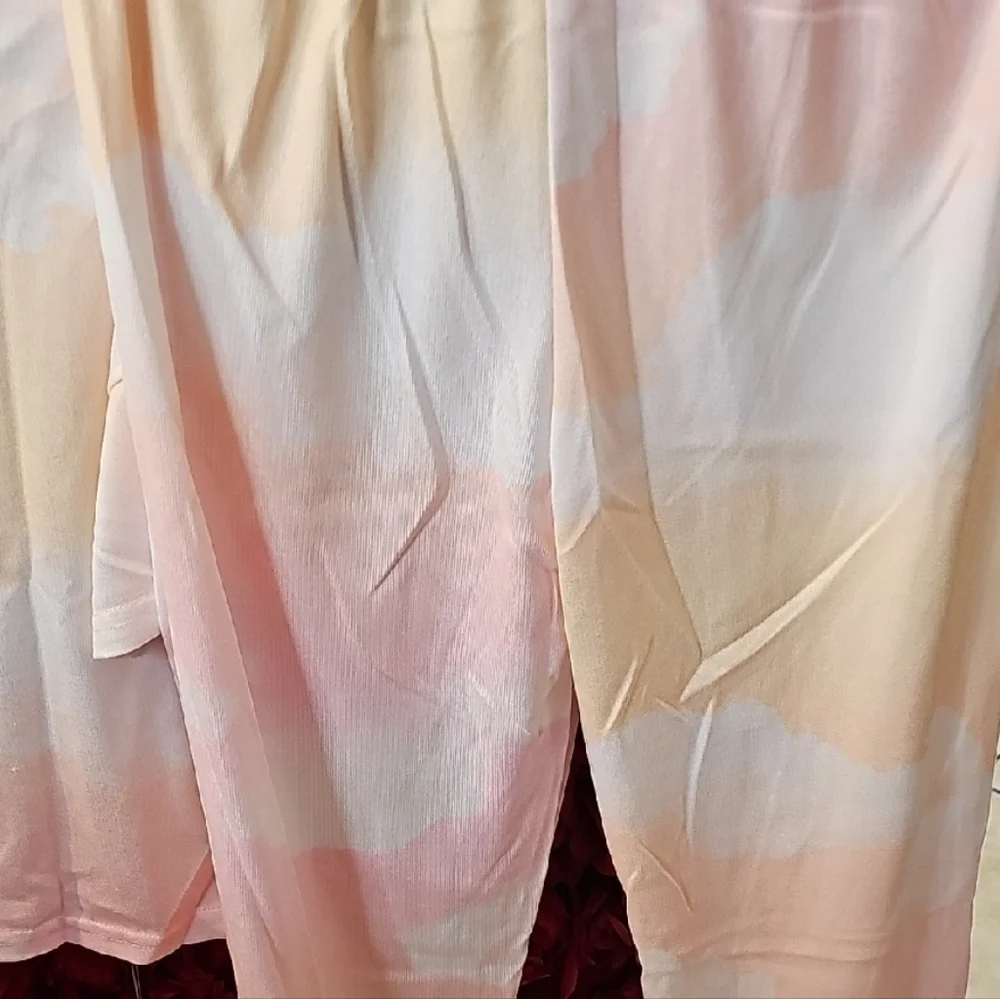 Sugar & Jade NWT Girls Pink Tie-Dye Pajama Set Love W/ Daisies Size Medium 10
